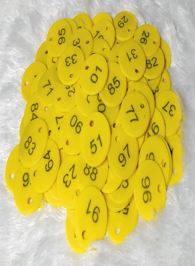 MOREL Embossed Yellow Plastic Round Shape Token Coin with Hole USE for Shop, Board Games, Stores, Casino, School. 1 to 200 Numerical Coins. - Image 3